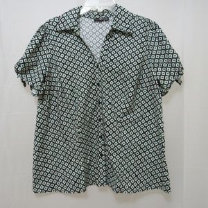 east 5th Button Down Blouse with Tied Up Sleeves